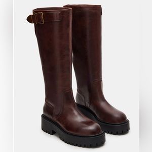 Steve Madden Buster Cognac Leather boots - NEW in box
